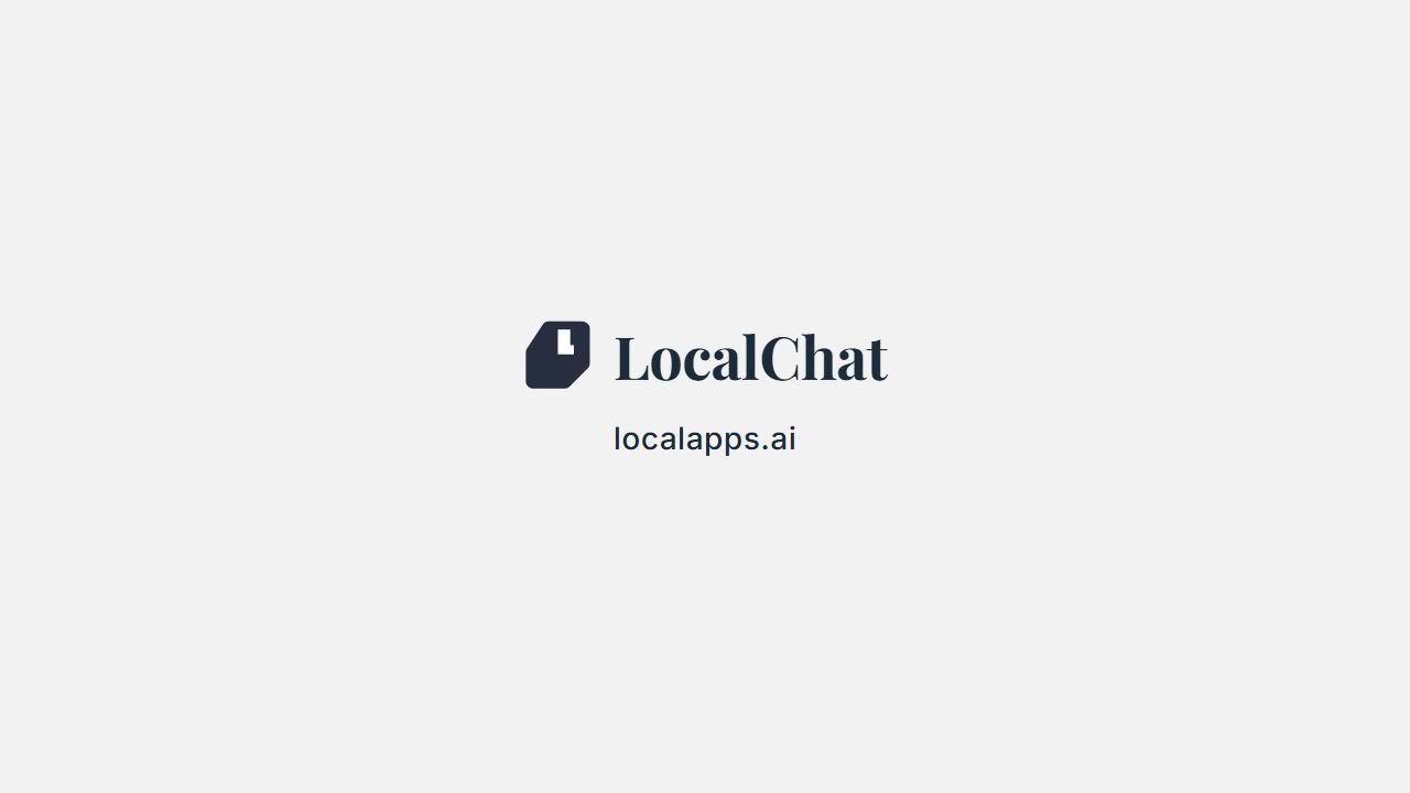 LocalApps.ai LocalChat Demo